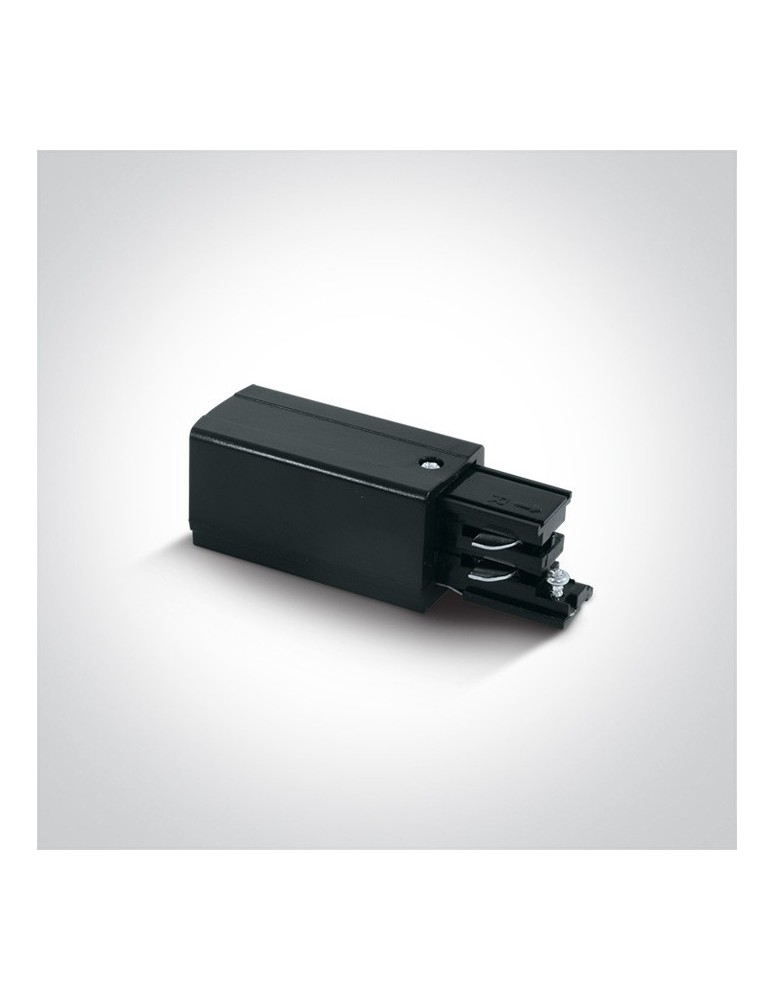 Accessories for 3 phase busbars - One Light Black power supply right 16A - product kolory-swiatla.pl 1