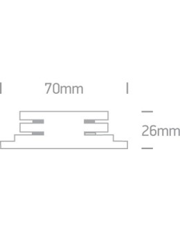 One Light invisible switch for square rails black 16A - product 2