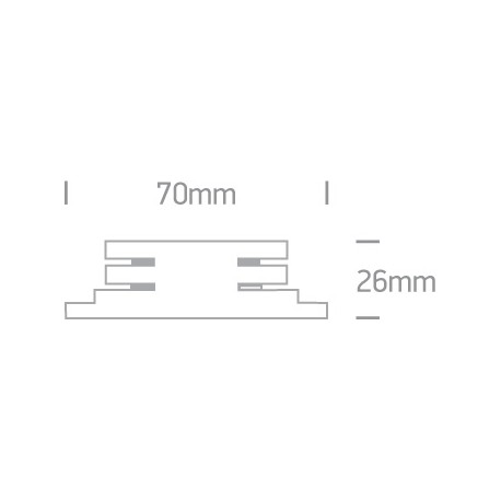 One Light Łącznik niewidoczny do szyn kwadratowych biały 16A