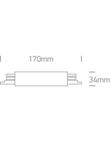 One Light Linear switch for square rails black 16A - product 2