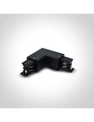 One Light L connector for square rails right black