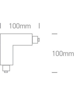 One Light Łącznik L do szyn kwadratowych lewy biały - produkt 2