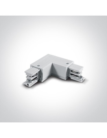 One Light L switch for square rails right white