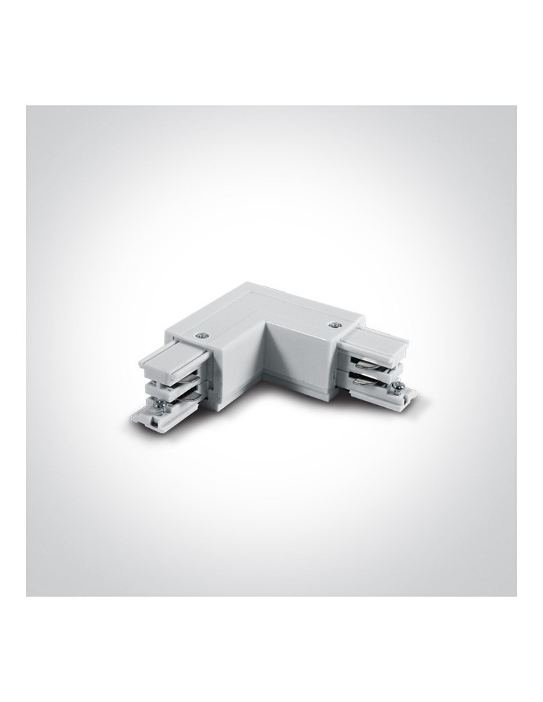 Accessories for 3 phase busbars - One Light L switch for square rails right white - product kolory-swiatla.pl 1