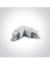 One Light L switch for square rails right white