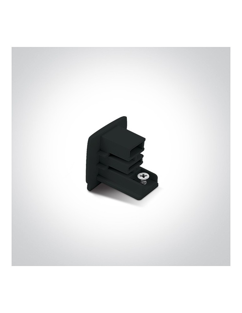 Accessories for 3 phase busbars - One Light Black cap for square rails - product kolory-swiatla.pl 1