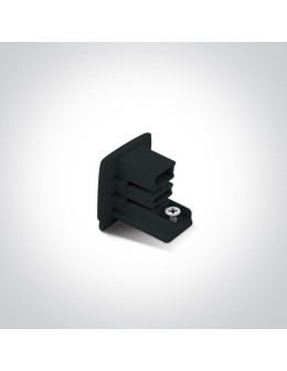 One Light Black cap for square rails
