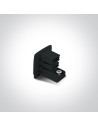 One Light Black cap for square rails