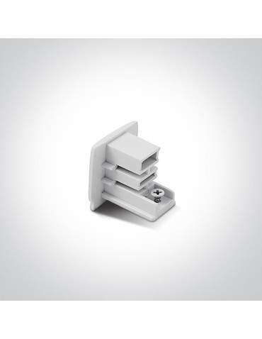 One Light White cap for square rails