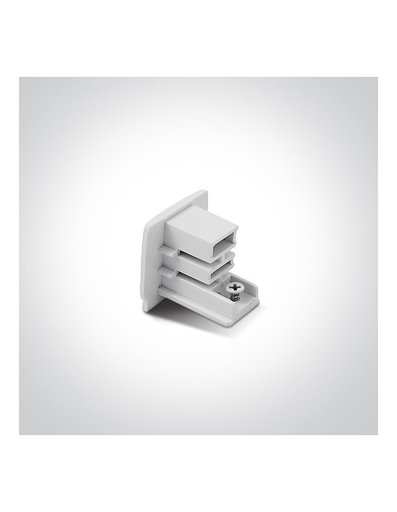Accessories for 3 phase busbars - One Light White cap for square rails - product kolory-swiatla.pl 1