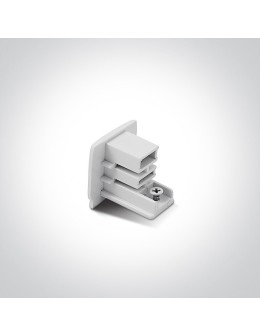 One Light Biała zaślepka do szyn kwadratowych