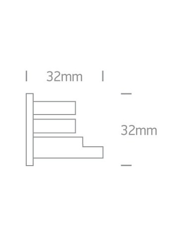 One Light White cap for square rails - product 2