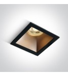 Flush-mounted lamps - pendants - One Light recessed lamp black brass Adamas 50105M/B/BS - product 1