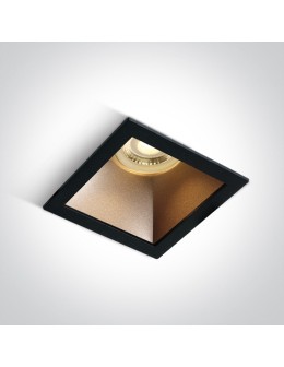 One Light lampa wpuszczana czarna mosiądz Adamas 50105M/B/BS