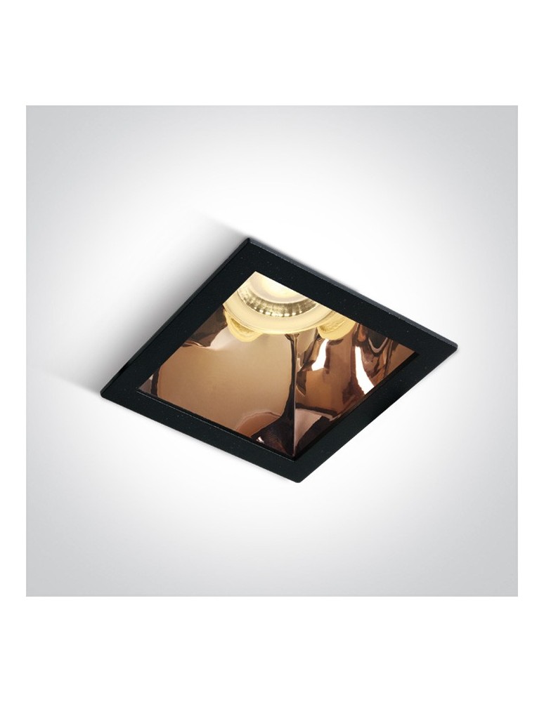 Flush-mounted lamps - pendants - One Light recessed lamp black copper Adamas 50105M/B/CU - product kolory-swiatla.pl 1
