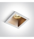 Flush-mounted lamps - pendants - One Light recessed lamp white brass Adamas 50105M/W/BS - product 1