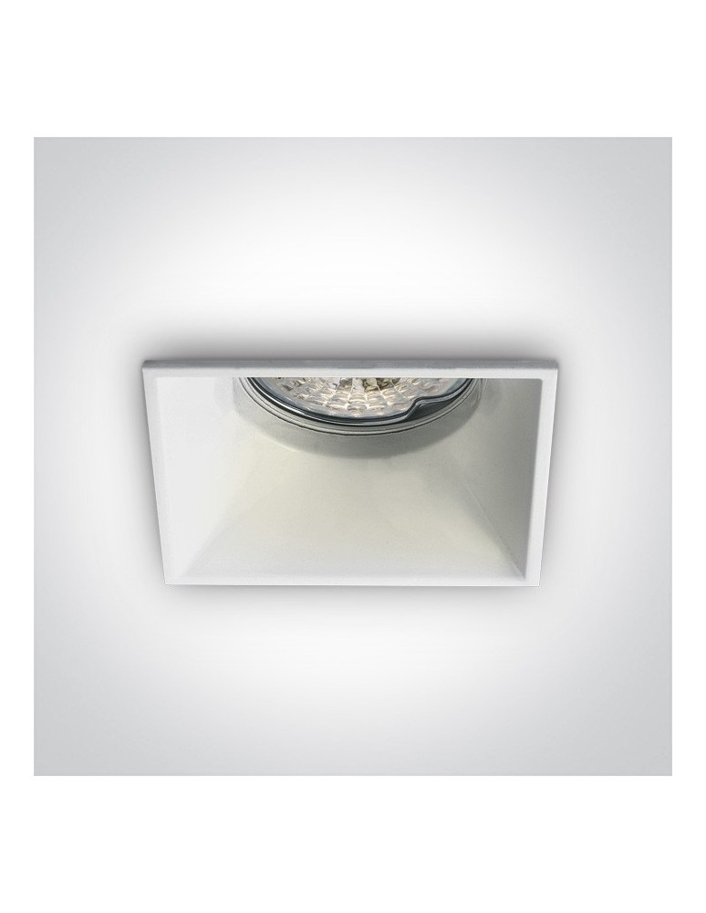 Flush-mounted lamps - pendants - One Light recessed lamp white Plintri 50105TG/W - product kolory-swiatla.pl 1
