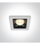 Flush-mounted lamps - pendants - One Light white mirrored recessed Apollonas 50106W/W. - product 1