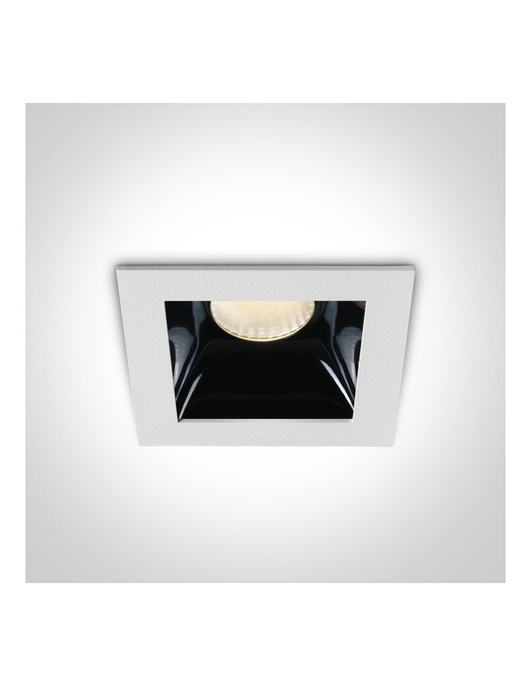 Flush-mounted lamps - pendants - One Light recessed lamp hotel store Abram 50107B/W/W - product kolory-swiatla.pl 1