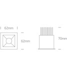 Flush-mounted lamps - pendants - One Light recessed lamp hotel store Abram 50107B/W/W - product 3