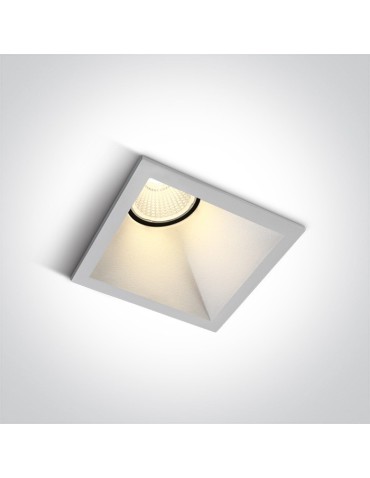 One Light white Koronida recessed lamp 50108A/W/W