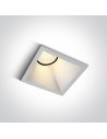 One Light white Koronida recessed lamp 50108A/W/W