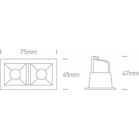 One Light lampa LED podwójna Merihas 2 50202B/B/W