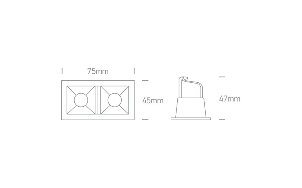 One Light lampa LED podwójna Merihas 2 50202B/B/W