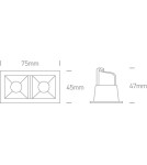 Flush-mounted lamps - pendants - One Light LED double lamp Merihas 2 50202B/W/W - product 2