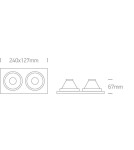 Flush-mounted lamps - pendants - One Light LED double lamp Sermili 50205D/AL - product 3