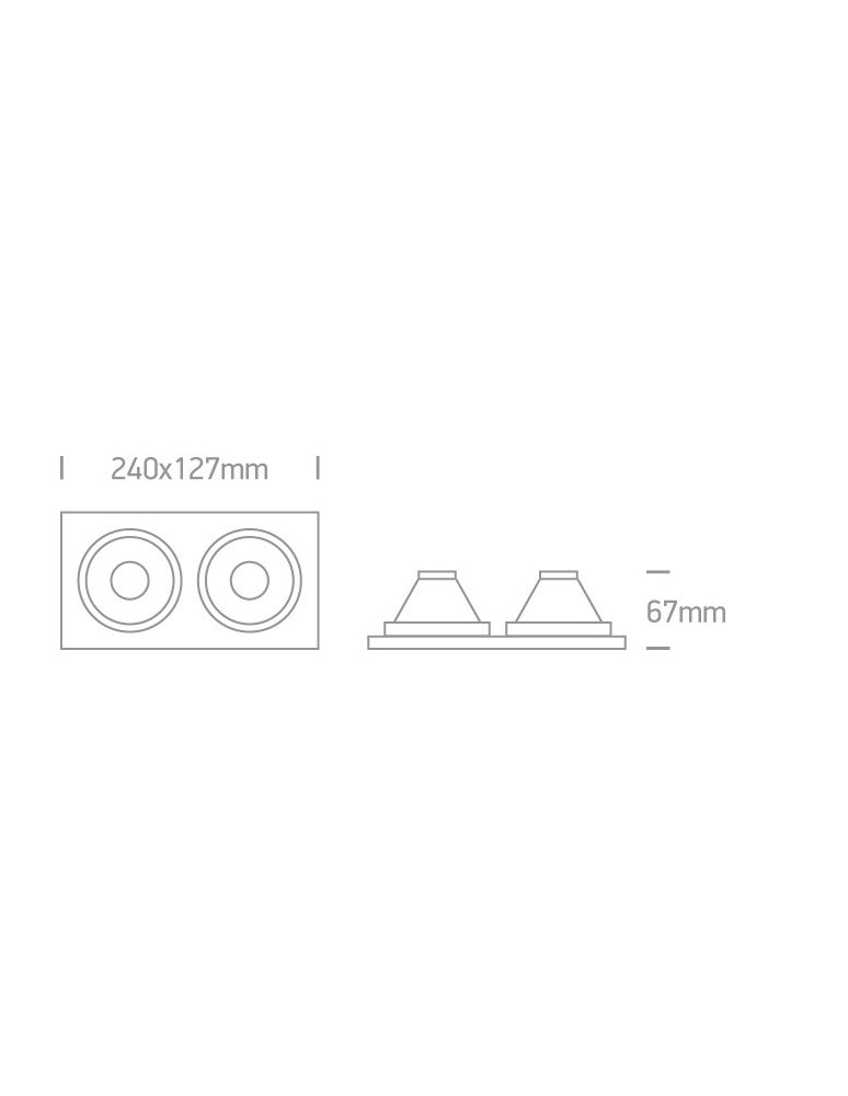 Flush-mounted lamps - pendants - One Light LED double lamp Sermili 50205D/AL - product kolory-swiatla.pl 3