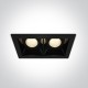 One Light lampa LED podwójna czarna Azalas 2 50220B/B/W