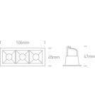 Flush-mounted lamps - pendants - One Light LED triple lamp Merihas 3 50302B/B/W - product 2