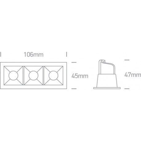 One Light lampa LED potrójna Merihas 3 50302B/W/W