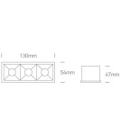 Flush-mounted lamps - pendants - One Light LED triple store lamp Nisi 50306B/B/W. - product 2