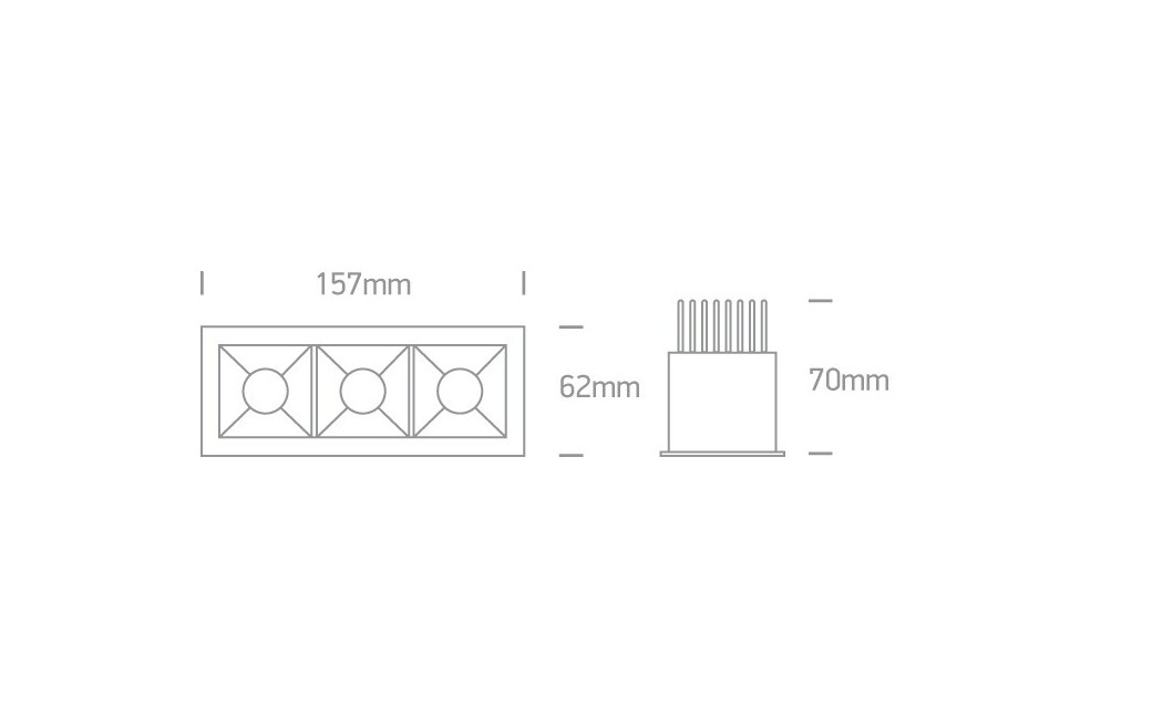 One Light lampy LED do sklepu Abram 3 50307B/W/W