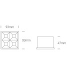 Flush-mounted lamps - pendants - One Light decorative LED recessed Stivos 50406B/B/W. - product 2