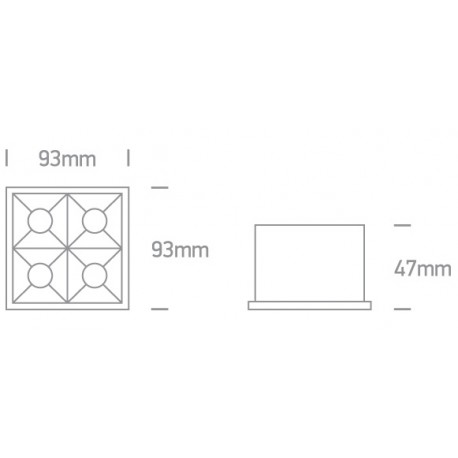 One Light ozdobny wpust LED Stivos 50406B/B/W