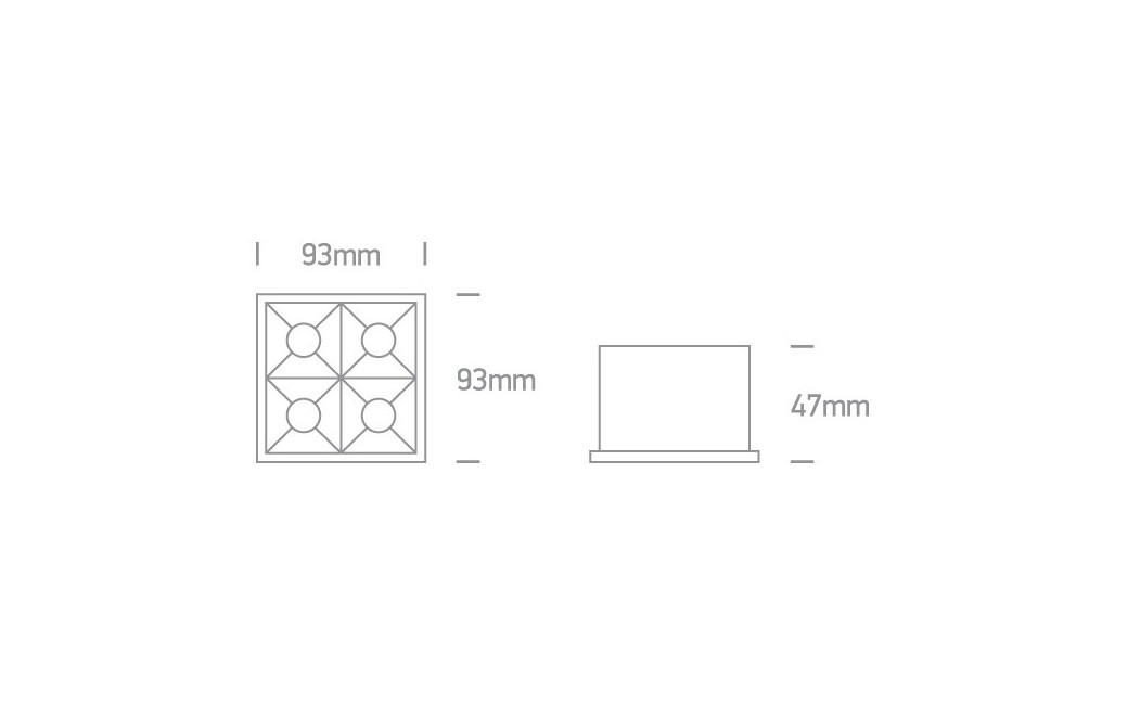 One Light ozdobny wpust LED Stivos 50406B/B/W