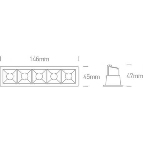 One Light lampy LED szereg Merihas 5 50502B/B/W