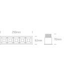 Flush-mounted lamps - pendants - One Light array of LED Abram 4 lamps 50507B/W/W - product 3