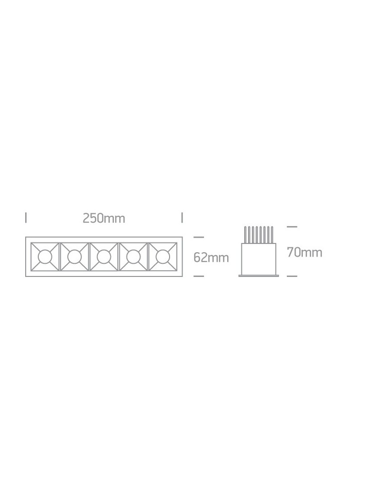 Flush-mounted lamps - pendants - One Light array of LED Abram 4 lamps 50507B/W/W - product kolory-swiatla.pl 3