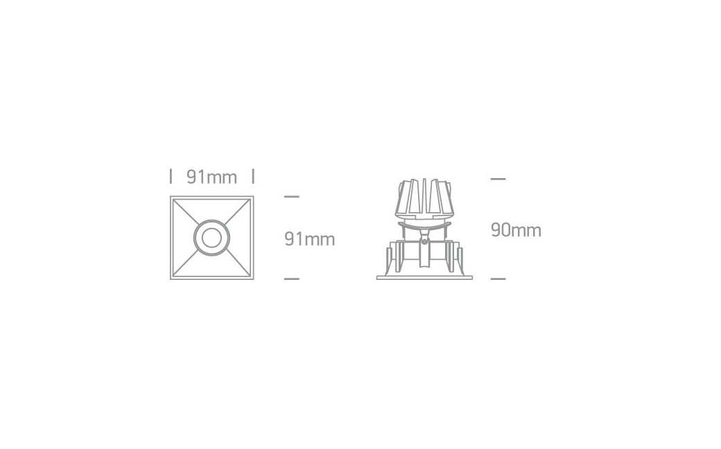 One Light biały regulowany wpust LED Skiti 51111C/W/W