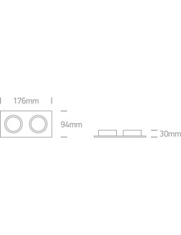 One Light double lamp Glafira 51205ABG/W. - product 2