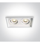 Flush-mounted lamps - pendants - One Light white double lamp Filoteia 2 51205N/W - product 1