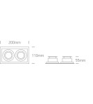 Flush-mounted lamps - pendants - One Light white double lamp Filoteia 2 51205N/W - product 3