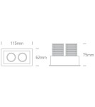 Flush-mounted lamps - pendants - One Light dual LED lamp Proti 51206M/W/W - product 2