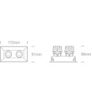 Flush-mounted lamps - pendants - One Light double stylish LED lamp Skiti 2 51211C/B/W - product 3