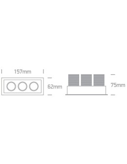One Light triple LED lamp Melas 51306M/W/W - product 2