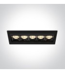Flush-mounted lamps - pendants - One Light LED recessed x5 Rodi 51506B/B/W - product 1